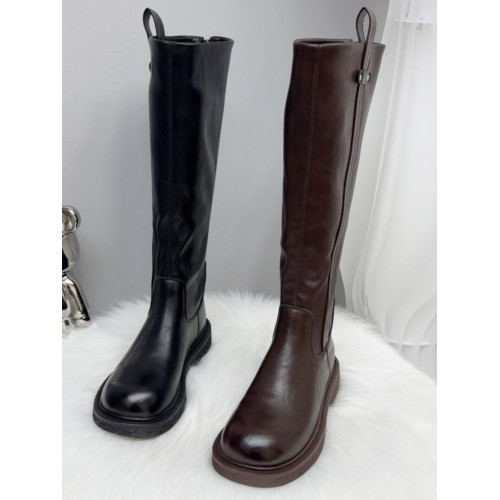 英倫風長筒靴女2025年冬季加絨保暖彈力瘦瘦靴雅丹風高筒騎士長靴