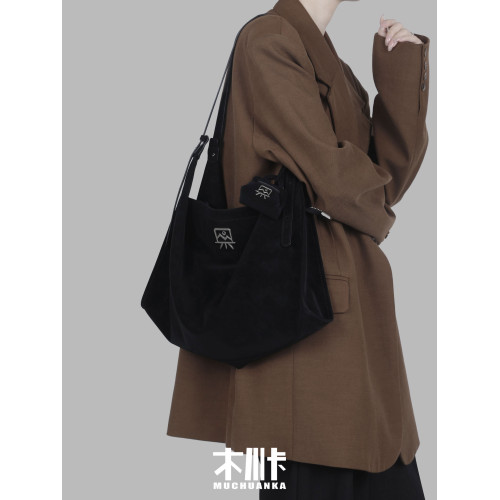 木川卡原創霧感悠然托特包ins風小衆設計新款大容量單肩斜後後背包