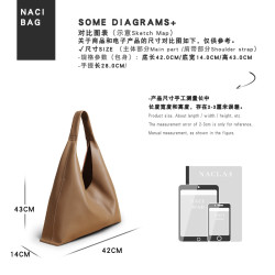 真皮托特包女慵懶風包包大容量新款通勤大包休閒手提包軟皮單肩包