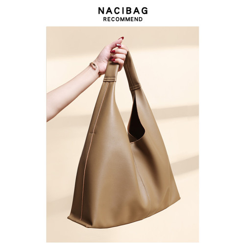 真皮托特包女慵懶風包包大容量新款通勤大包休閒手提包軟皮單肩包