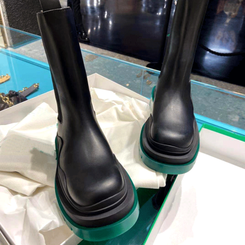 大碼菸筒靴男41-42中筒切爾西靴mona同款厚底英倫風馬丁靴女