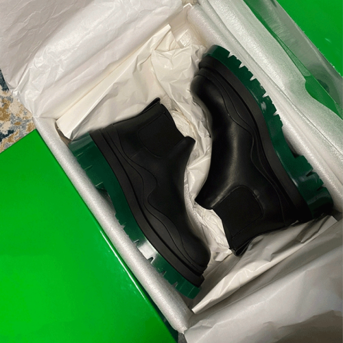 大碼菸筒靴男41-42中筒切爾西靴mona同款厚底英倫風馬丁靴女