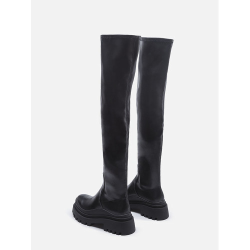 超高筒過膝靴女2026秋冬新款彈力靴粗腿高個子加長筒靴高跟長靴子