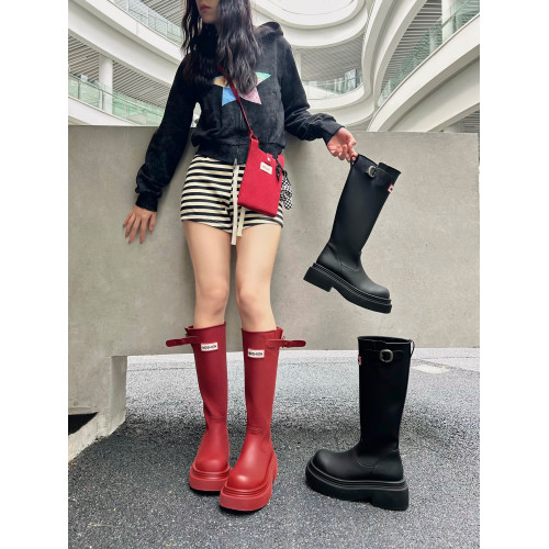 厚底防滑高筒紅色雨靴子2026戶外露營雨鞋不過膝旅遊長筒靴騎士靴 厚底防滑高筒紅色雨靴子2026戶外露營雨鞋不過膝旅遊長筒靴騎士靴
