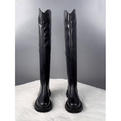 真皮過膝靴女爆款秋冬加絨顯瘦顯腿長彈力長筒靴高筒騎士靴長靴子