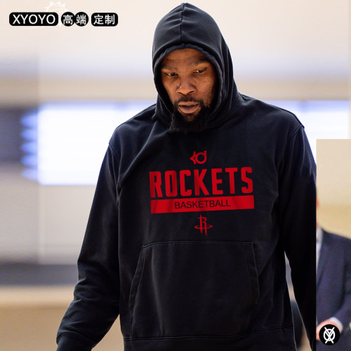 杜蘭特籃球運動連帽衛衣男女死神kd出場服火箭隊7號訓練套頭外套