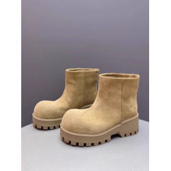 大頭復古切爾西短靴女2026新款真皮厚底增高菸筒靴炸街松糕馬丁靴