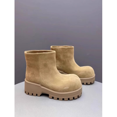 大頭復古切爾西短靴女2026新款真皮厚底增高菸筒靴炸街松糕馬丁靴