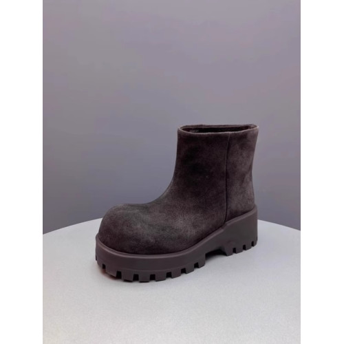 大頭復古切爾西短靴女2026新款真皮厚底增高菸筒靴炸街松糕馬丁靴