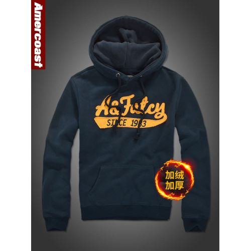 美洲海岸af衛衣男秋冬休閒套頭中青年刺綉加絨加厚美式外套做舊