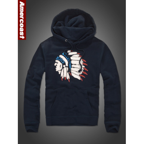 美洲海岸af衛衣男秋冬休閒套頭中青年刺綉加絨加厚美式外套做舊