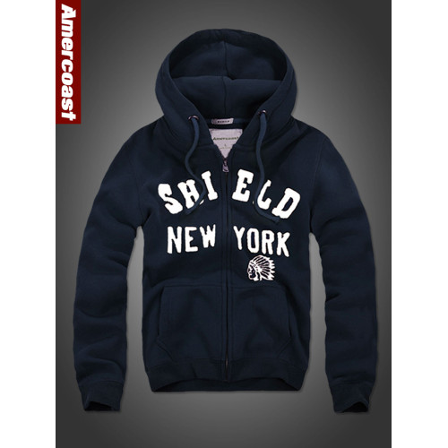 美洲海岸af衛衣男秋冬休閒套頭中青年刺綉加絨加厚美式外套做舊