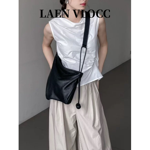 慵懶風大象紋泡泡羊皮牛角包2025夏季新款通勤hobo托特單肩斜後後背包