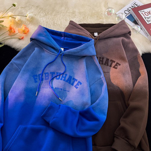 重磅紥染漸變衛衣男美式設計感復古連帽oversize外套秋冬加絨加厚 重磅紥染漸變衛衣男美式設計感復古連帽oversize外套秋冬加絨加厚