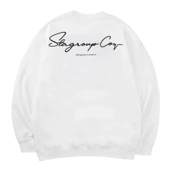 STA官方店秋冬季國潮圓領衛衣男情侶寬鬆美式上衣重磅無帽打底衫