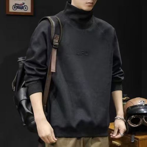 重磅美式半高領衛衣男春秋季加絨加厚潮牌寬鬆休閒套頭上衣打底衫 重磅美式半高領衛衣男春秋季加絨加厚潮牌寬鬆休閒套頭上衣打底衫