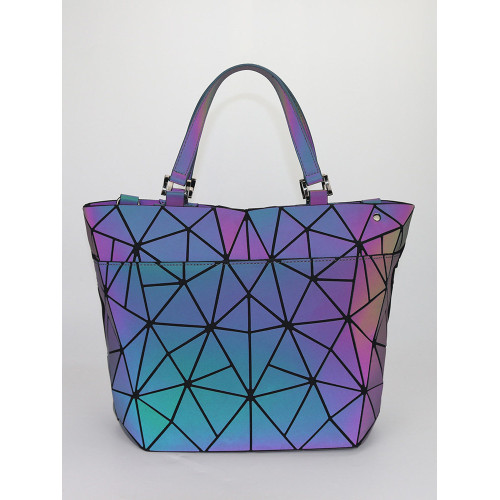 升級版幾何菱格水桶包女包包2024新款夜光包手提上班族時尚斜後後背包