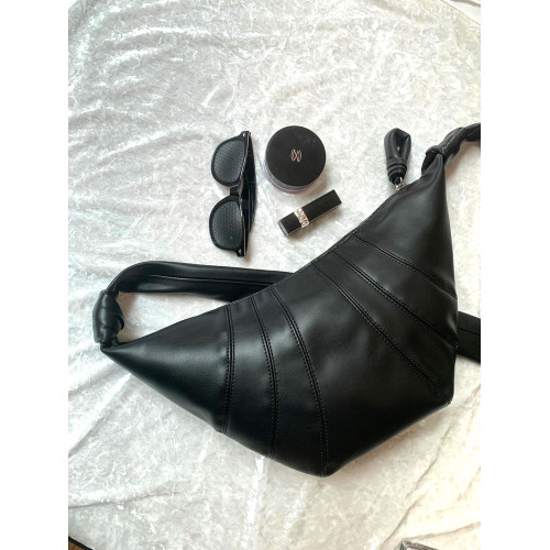 牛角包小號2025新款真皮可頌包百搭通勤大容量單肩斜後後背包餃子包