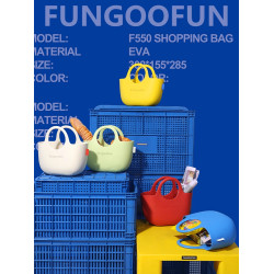 fungoofun梵高範上班雜物手提包2025新款水桶包菜籃子包包大容量