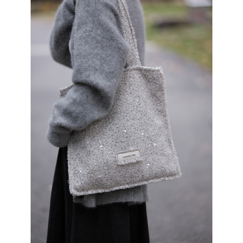 白色香風時尚單肩帆布大容量女包小衆設計輕奢包包通勤好看高級感