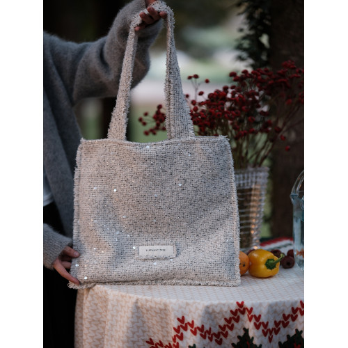 白色香風時尚單肩帆布大容量女包小衆設計輕奢包包通勤好看高級感