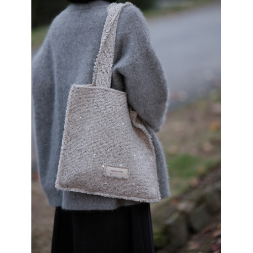 白色香風時尚單肩帆布大容量女包小衆設計輕奢包包通勤好看高級感