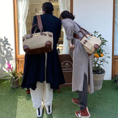 小衆ins鉑金凱莉包2023新款女包今年流行單肩包軍綠色斜背托特包