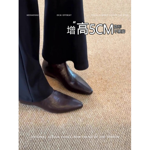 牛皮版復古坡跟短靴女雪地靴2026新款內增高加絨保暖時裝靴馬丁靴 牛皮版復古坡跟短靴女雪地靴2026新款內增高加絨保暖時裝靴馬丁靴