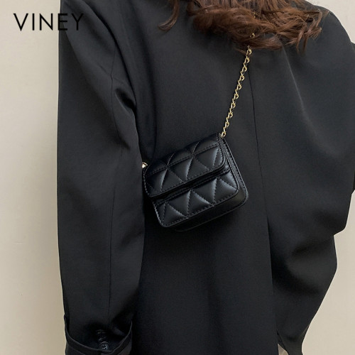 Viney包包2026新款斜後後背包迷你小包真皮女包鏈條包時尚單肩小方包