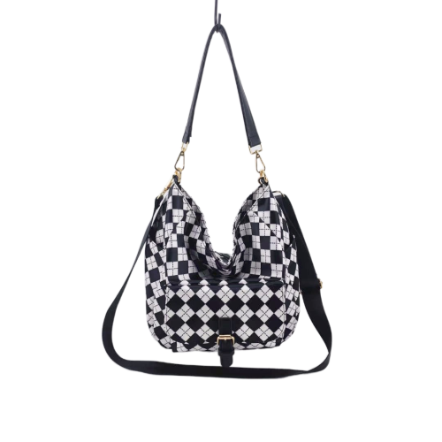 高質感新款水桶包女韓版尼龍布時尚百搭休閒大容量抽繩單肩斜後後背包