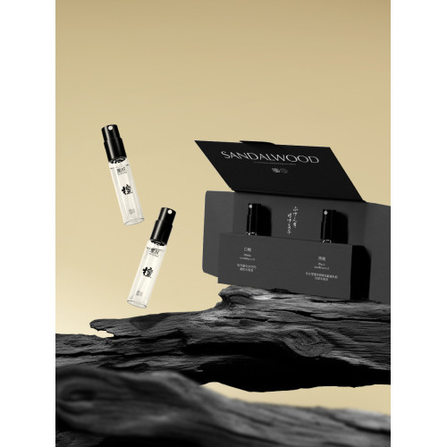黑爪「黑白檀」香水木質香中性小衆持久試香小禮盒淡香可攜式小樣
