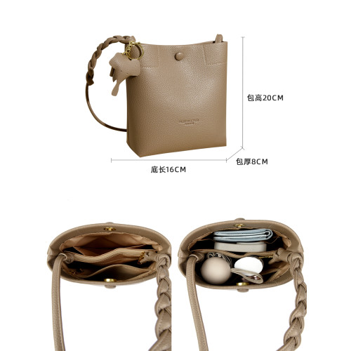 真皮迷你款水桶包2026新款高級時尚超火小包包牛皮韓版單肩斜後後背包 真皮迷你款水桶包2026新款高級時尚超火小包包牛皮韓版單肩斜後後背包