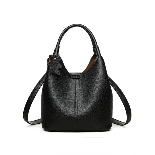 高級感小衆真皮手提包女2026新款媽媽斜背單肩小包洋氣女士水桶包