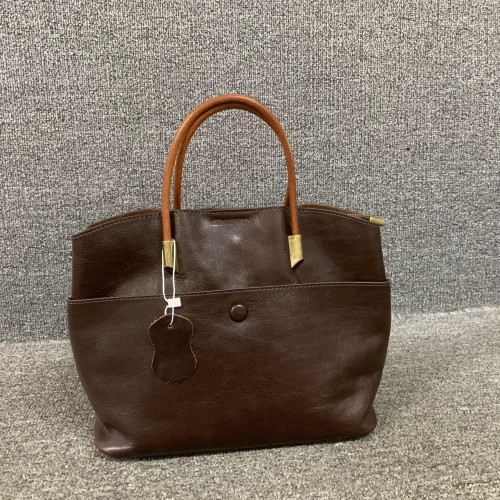 植鞣牛皮包~~質感好皮質軟真皮女包百搭頭層牛皮女手提單肩托特包