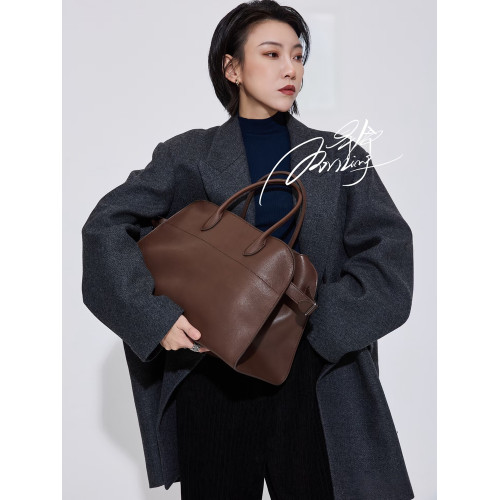 托特包女大容量2025新款真皮輕奢小衆簡約高級感上班單肩通勤包包