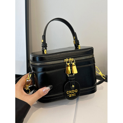 小衆時尚手拎水桶包女2025秋冬新款復古百搭單肩包高級感休閒女包