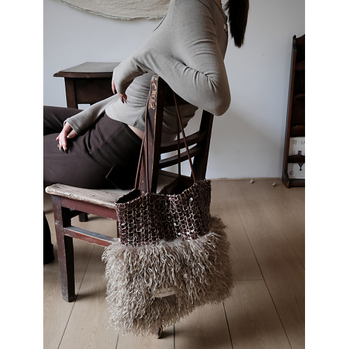 亮片香風單肩帆布包大容量毛毛通勤托特斜後後背包巨好看新款包包女款 亮片香風單肩帆布包大容量毛毛通勤托特斜後後背包巨好看新款包包女款