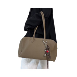 真皮大容量托特包包女式2026新款輕奢小衆高級感通勤單肩波士頓包