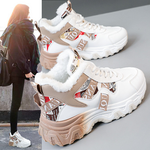 雪地靴女2025新款冬季加絨加厚馬丁靴子女鞋短靴防水防滑百搭棉鞋