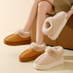 2026新款棉拖鞋女冬季可外穿保暖毛毛包跟加厚加絨棉鞋毛絨雪地靴