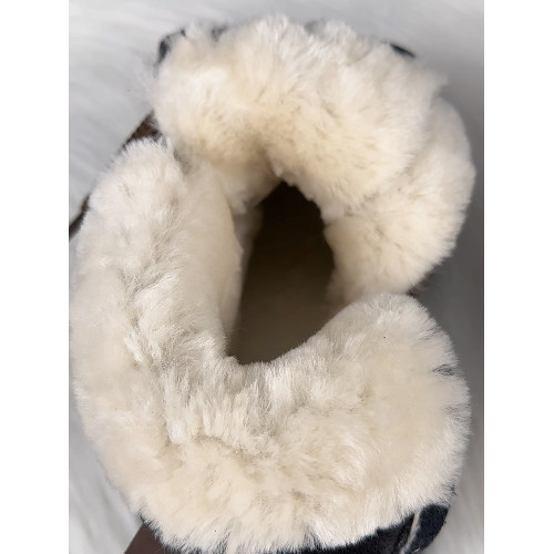 爆款冬季厚底雪地靴女真皮純羊毛短靴新款時尚馬丁靴加厚保暖棉靴