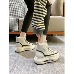 厚底雪地靴女冬季2025新款保暖棉鞋魔術貼休閒加絨加厚高幫小白鞋