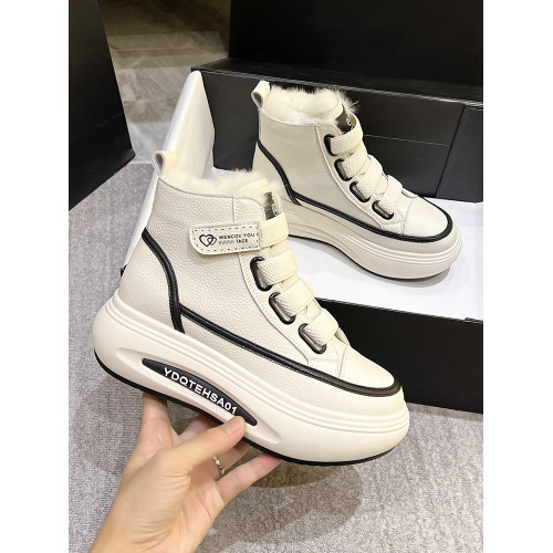 厚底雪地靴女冬季2025新款保暖棉鞋魔術貼休閒加絨加厚高幫小白鞋 厚底雪地靴女冬季2025新款保暖棉鞋魔術貼休閒加絨加厚高幫小白鞋