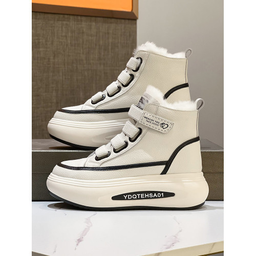 厚底雪地靴女冬季2025新款保暖棉鞋魔術貼休閒加絨加厚高幫小白鞋 厚底雪地靴女冬季2025新款保暖棉鞋魔術貼休閒加絨加厚高幫小白鞋