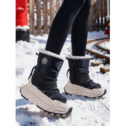 東北時尚大棉鞋女高筒加絨防寒保暖靴防水防滑雪地靴冬季旅遊雪鄕