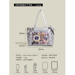 CMERSI&KENG原創動漫二次元少女絲帶痛包大食量單肩托特包大容量