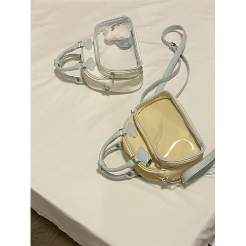 錢一波痛包|奶黃拼淺藍雲朵雙肩後後背包斜背單肩小食量10cm娃包可愛 錢一波痛包|奶黃拼淺藍雲朵雙肩後後背包斜背單肩小食量10cm娃包可愛