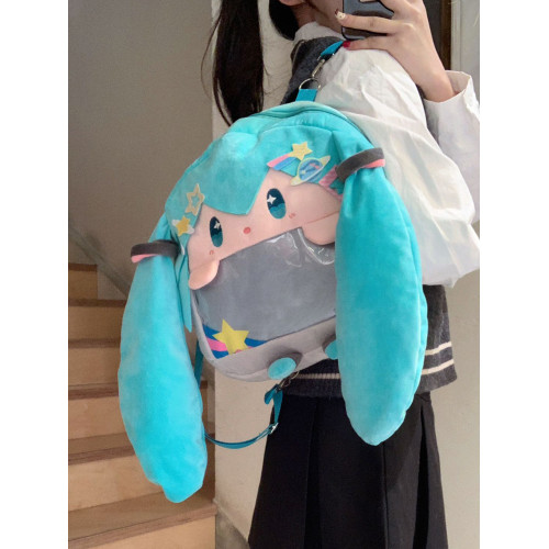 可愛fufu演唱會痛包大容量卡通包毛絨大嘴雙肩包單肩斜背後後背包書包 可愛fufu演唱會痛包大容量卡通包毛絨大嘴雙肩包單肩斜背後後背包書包