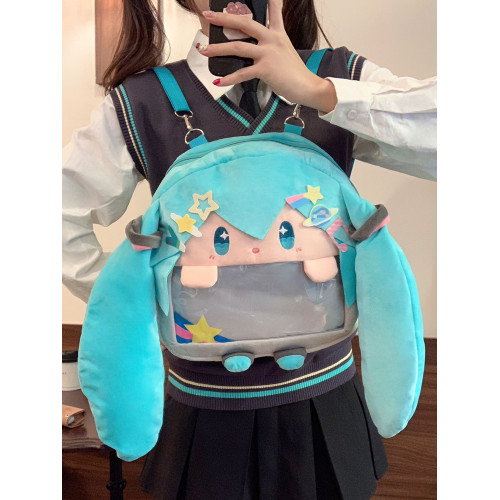 可愛fufu演唱會痛包大容量卡通包毛絨大嘴雙肩包單肩斜背後後背包書包 可愛fufu演唱會痛包大容量卡通包毛絨大嘴雙肩包單肩斜背後後背包書包