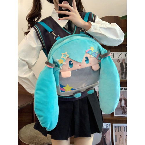 可愛fufu演唱會痛包大容量卡通包毛絨大嘴雙肩包單肩斜背後後背包書包 可愛fufu演唱會痛包大容量卡通包毛絨大嘴雙肩包單肩斜背後後背包書包